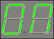 Double 7 segment LEDs modified to read as on