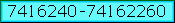 7416240 to 74162260 data