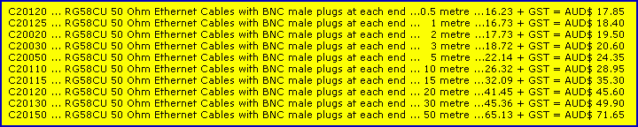 ETHERNET CABLES MADE TO ORDER