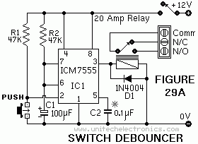 NE-555 SIMPLE SWITCH DE-BOUNCER