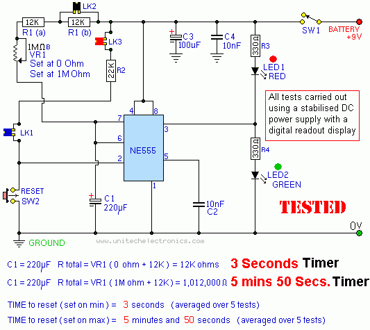NE-555 5 minute 50 timer