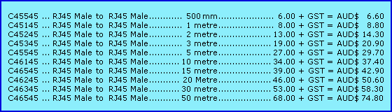 RJ45M cable 1 prices